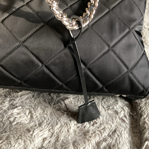 Prada nylon handbag with lock - Picture 5 of 7